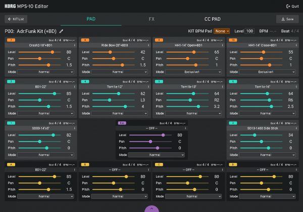株式会社コルグ「MPS-10 Editor」Ver.1 イメージ画像
