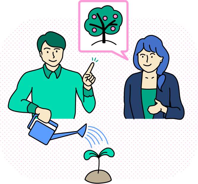 Webサイト育成サービス「Supporton」イラスト イメージ画像